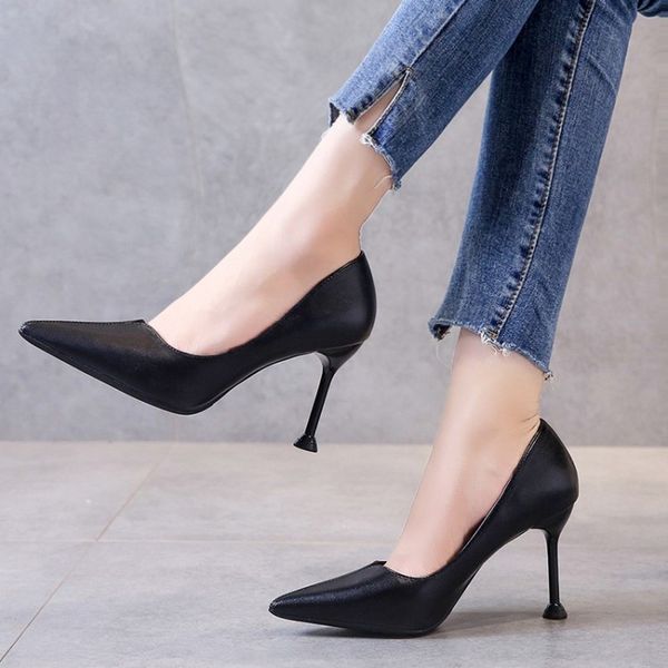 women elegant working shoes solid dress pointed toe high heels fashion shallow wedding party office heels y21-87, Black
women elegant working shoes solid dress pointed toe high heels fashion shallow wedding party office heels y21-87, Black