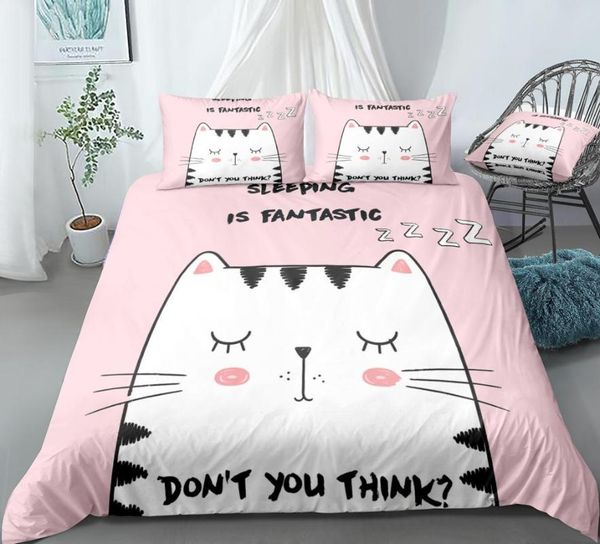 3 pieces cat bedding kids boys girls pink cartoon animal duvet cover set cute cat quilt cover white bed set dropship
3 pieces cat bedding kids boys girls pink cartoon animal duvet cover set cute cat quilt cover white bed set dropship