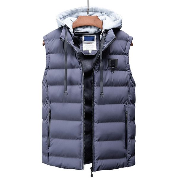 varsanol hooded vest jacket coat for men 2018 new brand hooded thick parkas men solid lose pocket parka jacket homme m-4xl, Black;white 
varsanol hooded vest jacket coat for men 2018 new brand hooded thick parkas men solid lose pocket parka jacket homme m-4xl, Black;white