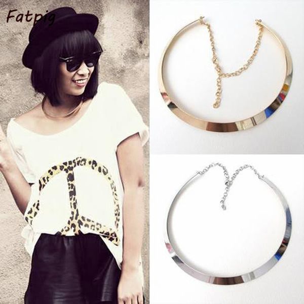 1pcs retro fashion curved mirrored metal collar bib choker necklace gold/silver ree shipping
1pcs retro fashion curved mirrored metal collar bib choker necklace gold/silver ree shipping