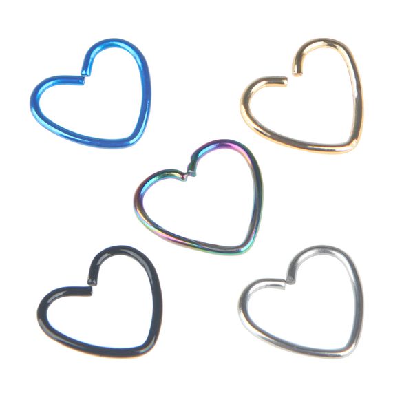 2pcs surgical steel heart ring piercing hoop helix cartilage tragus daith earring for girls trendy ear-ring party accessories, Golden;silver
2pcs surgical steel heart ring piercing hoop helix cartilage tragus daith earring for girls trendy ear-ring party accessories, Golden;silver