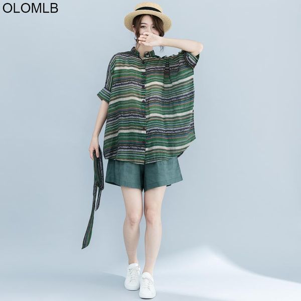 women's t-shirt 2021 summer tencel korean style shirts kimono cardigan with belt plus size boho striped linen long shirt women clothing, White
women's t-shirt 2021 summer tencel korean style shirts kimono cardigan with belt plus size boho striped linen long shirt women clothing, White