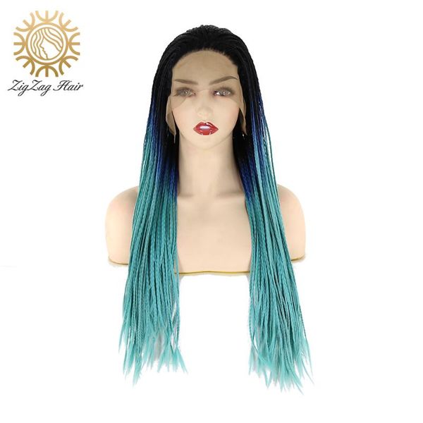 synthetic wigs zigzag black ombre blue micro braided lace front for women glueless heat resistant fiber artificial hair
synthetic wigs zigzag black ombre blue micro braided lace front for women glueless heat resistant fiber artificial hair
