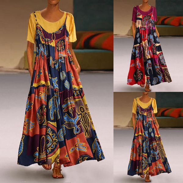 summer dress 2019 women plus size robe longue patchwork two-piece o-neck short sleeve print vintage maxi dress sukienki robe #5, Black;gray
summer dress 2019 women plus size robe longue patchwork two-piece o-neck short sleeve print vintage maxi dress sukienki robe #5, Black;gray
