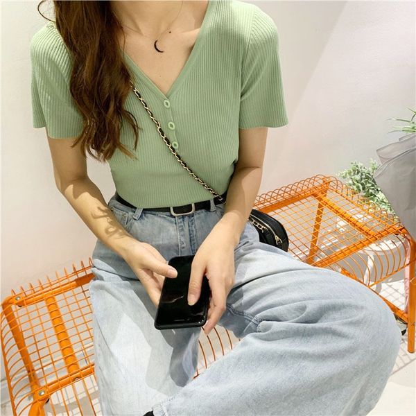 2020 летней одежды футболки одежда свитер одежда ins сплошной цвет с коротким рукавом v-образным вырезом тонкая футболка женщин льда шелка с, White
2020 летней одежды футболки одежда свитер одежда ins сплошной цвет с коротким рукавом v-образным вырезом тонкая футболка женщин льда шелка с, White