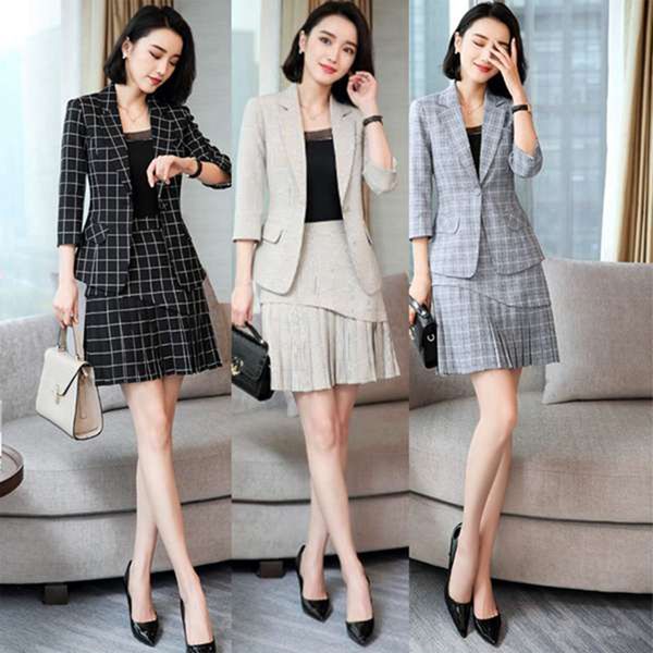 2018 office elegant women clothes skirt suit two piece for business suites formal ladies work uniform set mantelpakje vrouwen, Gray
2018 office elegant women clothes skirt suit two piece for business suites formal ladies work uniform set mantelpakje vrouwen, Gray