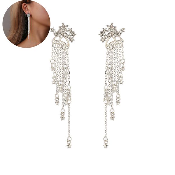 1 pair exquisite rear-mounted earrings stylish temperament earrings simple design tassel stud for woman silver, Golden;silver
1 pair exquisite rear-mounted earrings stylish temperament earrings simple design tassel stud for woman silver, Golden;silver