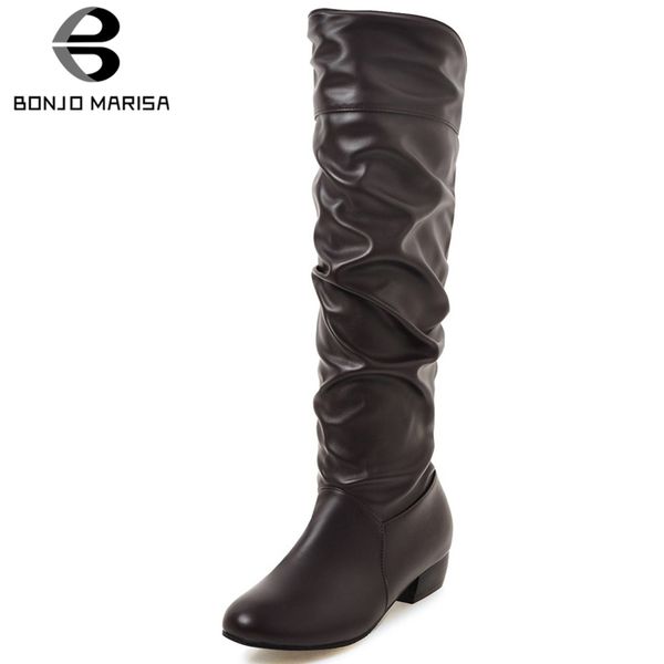 bonjomarisa big size 34-43 new fashion lady low chunky heels boots slip on pleated mid calf boots women casual party shoes woman, Black
bonjomarisa big size 34-43 new fashion lady low chunky heels boots slip on pleated mid calf boots women casual party shoes woman, Black