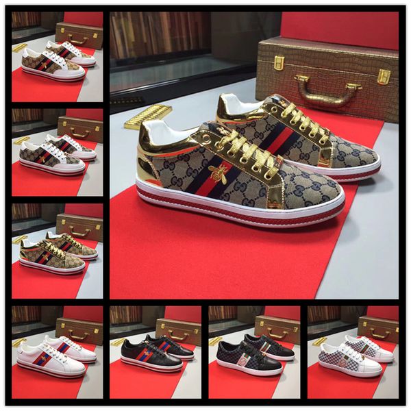 2019 new designer shoes ace sneakers luxury embroidered white tiger bee brand shoes genuine leather mens sneaker women casual shoes, Black
2019 new designer shoes ace sneakers luxury embroidered white tiger bee brand shoes genuine leather mens sneaker women casual shoes, Black