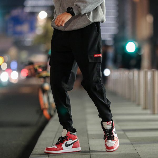 beam foot casual trend straight leggings overalls men's tide brand streetwear mens pants, Black
beam foot casual trend straight leggings overalls men's tide brand streetwear mens pants, Black