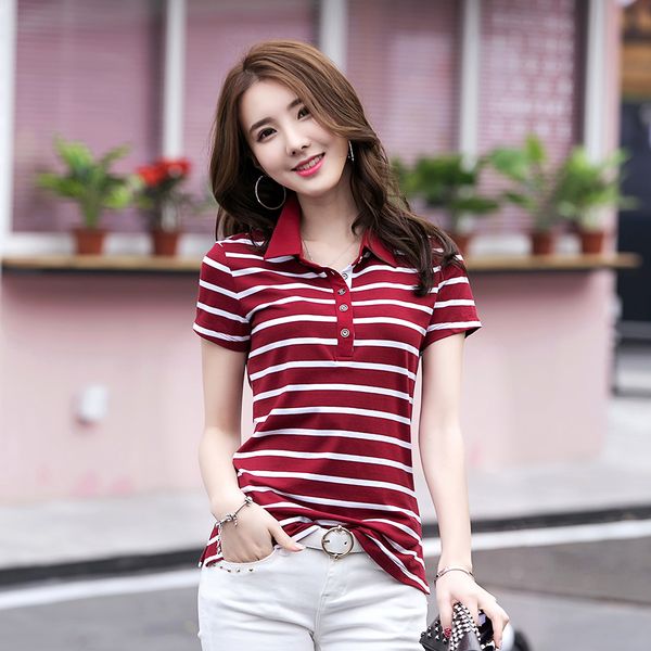 Polo Shirt Women 90% Cotton Stripped 17 Colors Short Sleeves Shirts For Women to 4XL Golf Shirt Woman Big Size, White
Polo Shirt Women 90% Cotton Stripped 17 Colors Short Sleeves Shirts For Women to 4XL Golf Shirt Woman Big Size, White