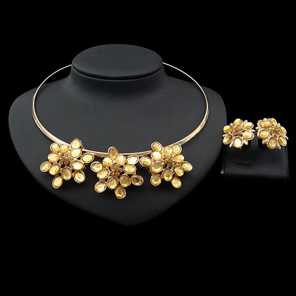 yulaili fashion crystal flower shape choker necklace stud earrings for women party jewelry accessories wholesale ing, Black
yulaili fashion crystal flower shape choker necklace stud earrings for women party jewelry accessories wholesale ing, Black