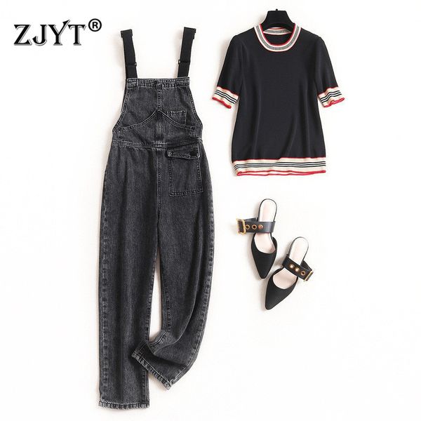 high street fashion lady pants 2piece set women 2020 new women casual outfits short sleeve knitted and jeans pants sets, White
high street fashion lady pants 2piece set women 2020 new women casual outfits short sleeve knitted and jeans pants sets, White