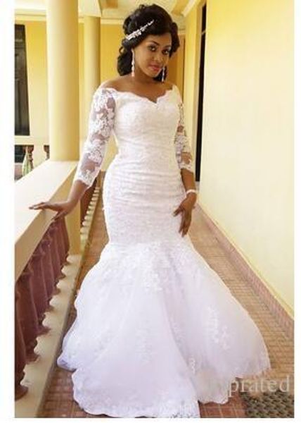 elegant white mermaid wedding dresses v-neck 3/4 long sleeve off the shoulder floor length lace applique formal wedding gown bridal dress
elegant white mermaid wedding dresses v-neck 3/4 long sleeve off the shoulder floor length lace applique formal wedding gown bridal dress