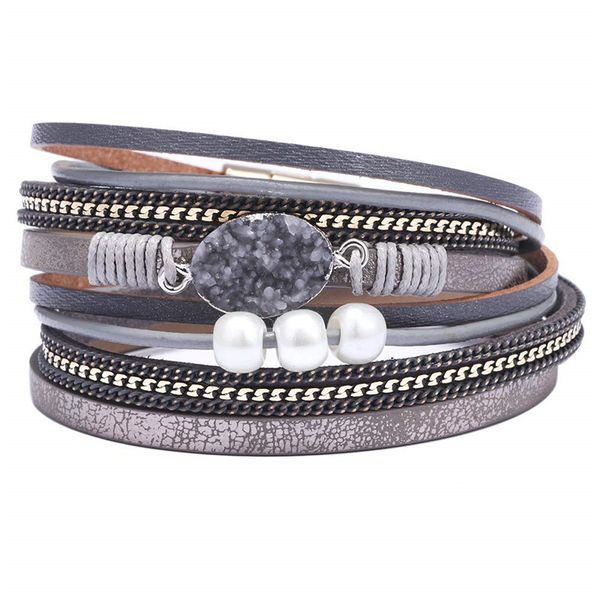 fashion womens bohemia leather wrap bracelet handmade wristband stone strand pearls beads cuff bangle bracelets for women girls, Golden;silver
fashion womens bohemia leather wrap bracelet handmade wristband stone strand pearls beads cuff bangle bracelets for women girls, Golden;silver