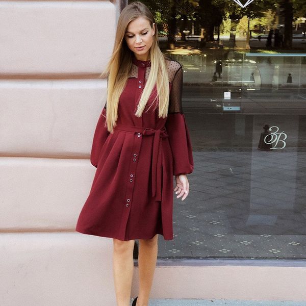 casual dresses women vintage lace patchwork sashes a-line dress long sleeve turn-down collar solid elegant 2021 spring fashion, Black;gray
casual dresses women vintage lace patchwork sashes a-line dress long sleeve turn-down collar solid elegant 2021 spring fashion, Black;gray