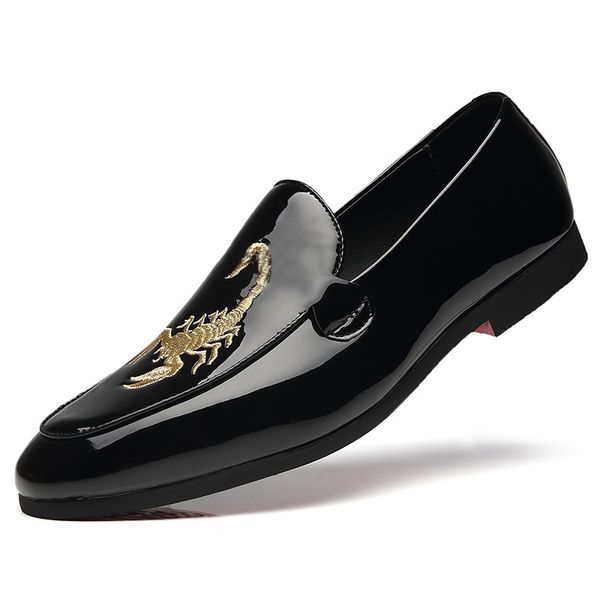 animal prints print leather fashion classic doug men shoes business pointed toe leather bright wedding flat shoes, Black
animal prints print leather fashion classic doug men shoes business pointed toe leather bright wedding flat shoes, Black