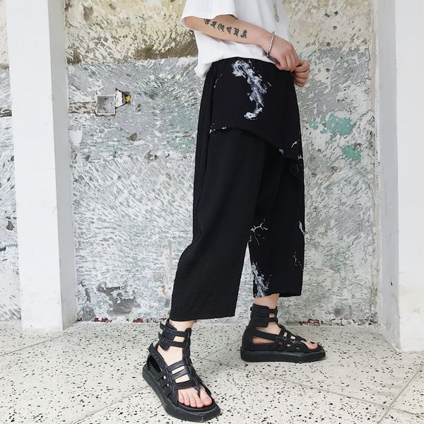 men's trousers autumn 2019 new cotton and linen baggy seven-minute trousers wide leg casual fashion youth men's wear, Black
men's trousers autumn 2019 new cotton and linen baggy seven-minute trousers wide leg casual fashion youth men's wear, Black