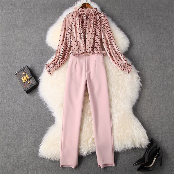 2020 new elegant lady office two piece outfits women's fashion ruffle polka dot print chiffon blouse and pants suit set twinset, White
2020 new elegant lady office two piece outfits women's fashion ruffle polka dot print chiffon blouse and pants suit set twinset, White