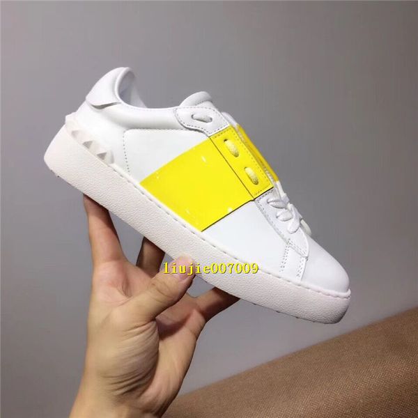 fashion yellow new shoe flat white sneaker shoes casual mixed colors red comfortable spikes silver man woman designer leather size us 5 qbov, Black
fashion yellow new shoe flat white sneaker shoes casual mixed colors red comfortable spikes silver man woman designer leather size us 5 qbov, Black