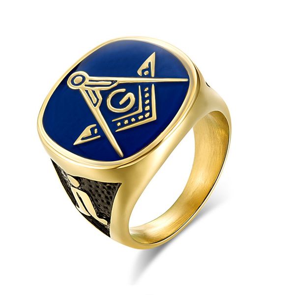 man's seal ring stainless steel ason signet ring masonic for men bague band blue color rings anillo masonic ring, Golden;silver
man's seal ring stainless steel ason signet ring masonic for men bague band blue color rings anillo masonic ring, Golden;silver