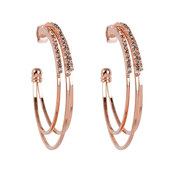 women exquisite rhinestone hoop earrings triple layer circle piercing jewelry gift, Golden;silver
women exquisite rhinestone hoop earrings triple layer circle piercing jewelry gift, Golden;silver