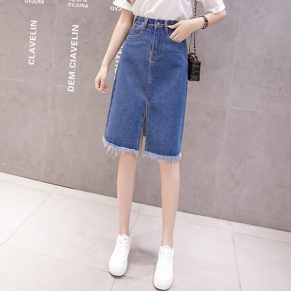 casual was thin split knee-length a-line skirt ladies summer women jeans skirts korea high waist tassel denim skirt, Black
casual was thin split knee-length a-line skirt ladies summer women jeans skirts korea high waist tassel denim skirt, Black