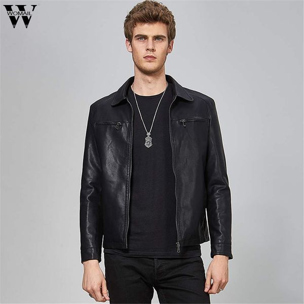 2019 pu leather men jackets autumn and winter casual solid color long-sleeved slim leather fashion coat clothes, Black;brown
2019 pu leather men jackets autumn and winter casual solid color long-sleeved slim leather fashion coat clothes, Black;brown
