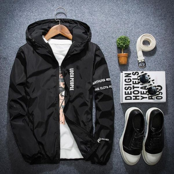 spring autumn new fashion slim fit young men hooded jacket thin jackets brand casual windbreaker 4 colors s-4xl, Black;brown
spring autumn new fashion slim fit young men hooded jacket thin jackets brand casual windbreaker 4 colors s-4xl, Black;brown