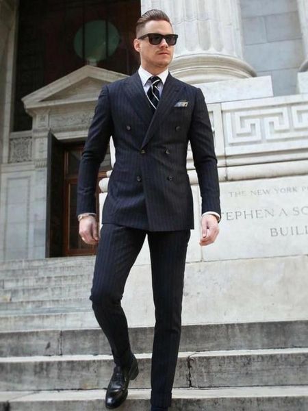 anniebritney black stripe men business suits with pants double breasted 2 piece stripe groom wedding tuxedo slim fit formal suit, White;black
anniebritney black stripe men business suits with pants double breasted 2 piece stripe groom wedding tuxedo slim fit formal suit, White;black