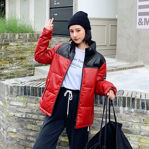 2019 new trend fashion winter pu leather jacket women parkas coats cotton padded winter coats women warm thicken feminina, Black
2019 new trend fashion winter pu leather jacket women parkas coats cotton padded winter coats women warm thicken feminina, Black