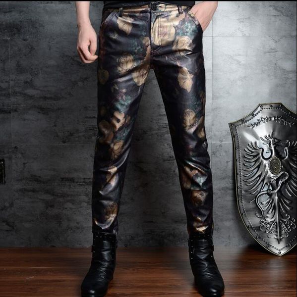 plus velvet thick leather pants mens feet pants camouflage printing motorcycle pu trousers men personality pantalon homme, Black
plus velvet thick leather pants mens feet pants camouflage printing motorcycle pu trousers men personality pantalon homme, Black