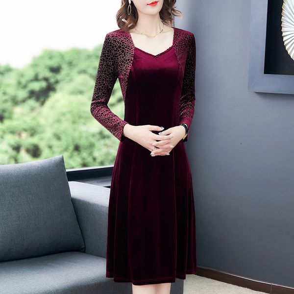 2019 new autumn women dress xi mother-in-law gown mother pleuche nobility dresses bordeaux red deep purple 880, Black;gray
2019 new autumn women dress xi mother-in-law gown mother pleuche nobility dresses bordeaux red deep purple 880, Black;gray