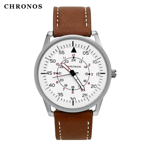 2019 Fashion Casual Mens Watches Chronos Leather Business Quartz-watch Men Sport Wristwatch Relogio Masculino