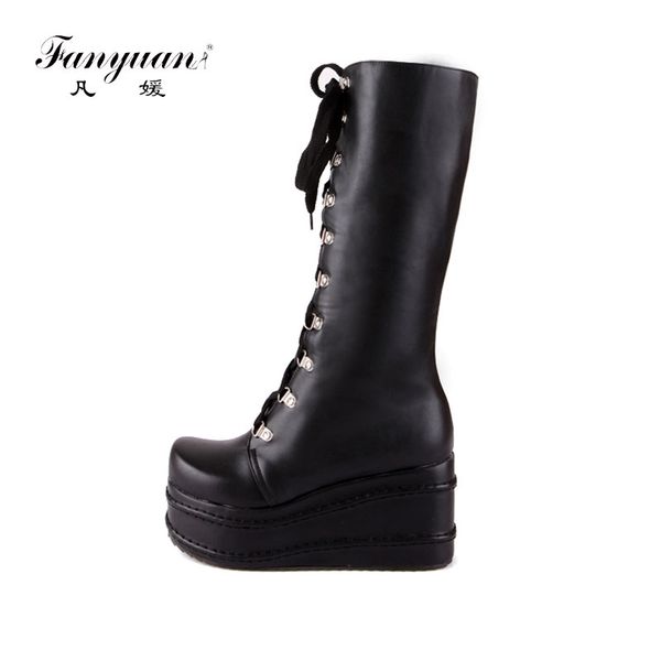 fanyuan large sizes 31-49 customized fashion punk cosplay boots woman shoes platform winter wedge high heel knee high boots, Black
fanyuan large sizes 31-49 customized fashion punk cosplay boots woman shoes platform winter wedge high heel knee high boots, Black