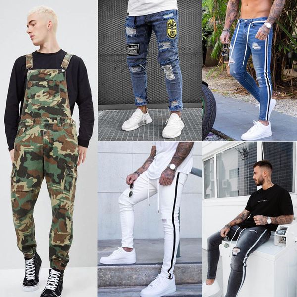new fashion jeans men skinny jeans ripped stretch destroyed frayed slim fit pant denim pants men casual pants long trouser, Blue
new fashion jeans men skinny jeans ripped stretch destroyed frayed slim fit pant denim pants men casual pants long trouser, Blue