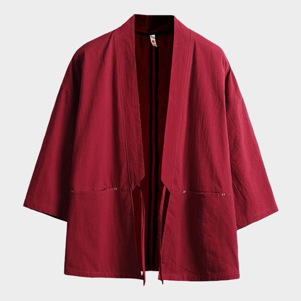 xiu luo japan style men kimono jacket loose cotton & linen open placket cardigan 2019 spring mens thin kimono coat, Black;brown
xiu luo japan style men kimono jacket loose cotton & linen open placket cardigan 2019 spring mens thin kimono coat, Black;brown