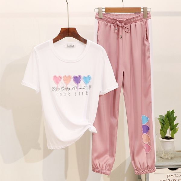 beading printed balloon short sleeve cotton pullover t-shirts tees+elastic high waist casual pencil pants women summer 2pcs sets, White
beading printed balloon short sleeve cotton pullover t-shirts tees+elastic high waist casual pencil pants women summer 2pcs sets, White