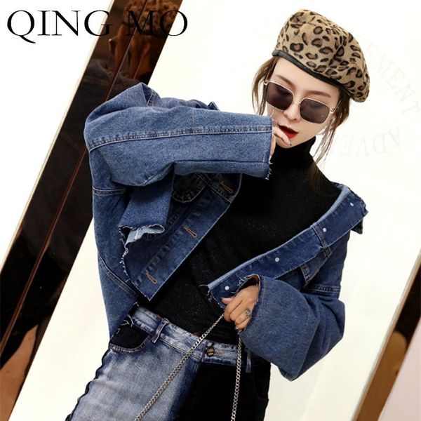 qing mo leopard print sleeve denim jacket 2019 spring women streetwear loose coat single breasted jean jacket outerwear qf522, Black;brown
qing mo leopard print sleeve denim jacket 2019 spring women streetwear loose coat single breasted jean jacket outerwear qf522, Black;brown