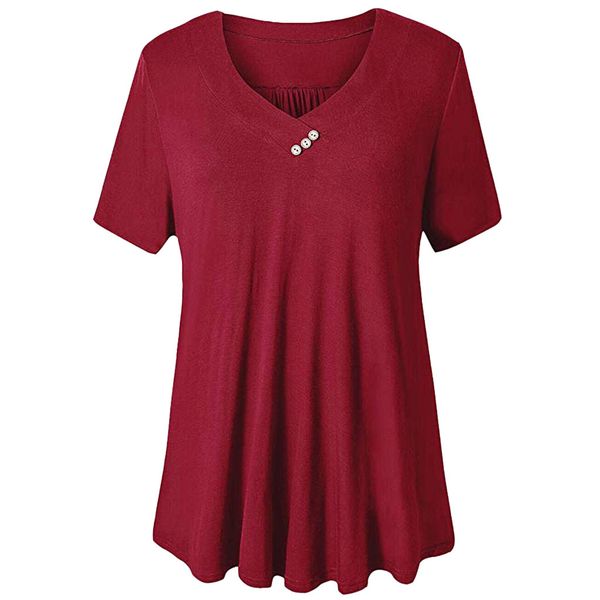 feitong blouse women ladies v-neck button solid short sleeve loose shirt blouse camisas blancas mujer casual women, White
feitong blouse women ladies v-neck button solid short sleeve loose shirt blouse camisas blancas mujer casual women, White
