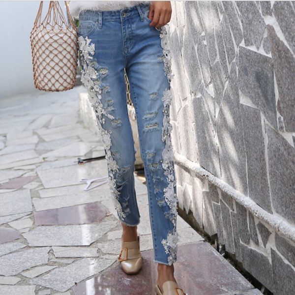 plus size 25-32rhinestones diamond jeans 2019 new fashion female slim beading lace flowers denim skinny pencil jean, Blue
plus size 25-32rhinestones diamond jeans 2019 new fashion female slim beading lace flowers denim skinny pencil jean, Blue