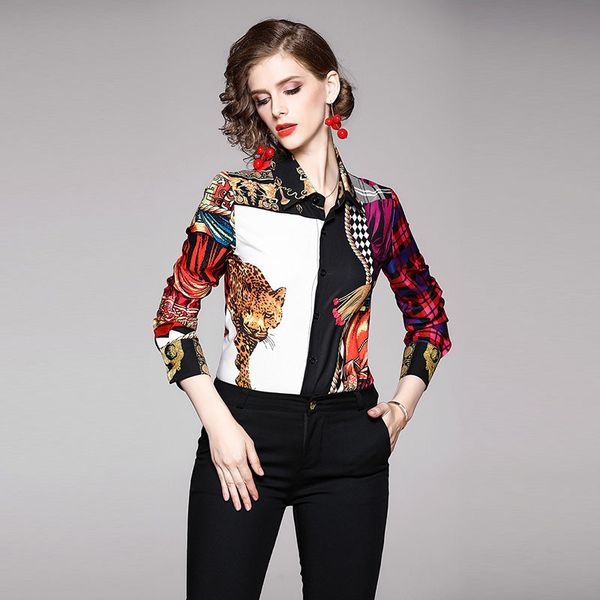 runway floral printed shirts 2021 women button front lapel elegant shirt office casual blouses spring autumn winter luxury fashion long slee, White
runway floral printed shirts 2021 women button front lapel elegant shirt office casual blouses spring autumn winter luxury fashion long slee, White
