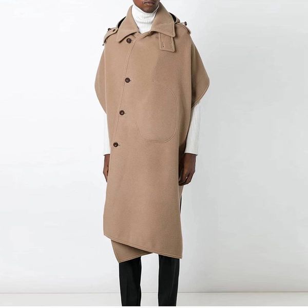 s-4xl ultra long black khaki winter men's woolen coat woolen coat personality fashion lapel sleeveless
s-4xl ultra long black khaki winter men's woolen coat woolen coat personality fashion lapel sleeveless