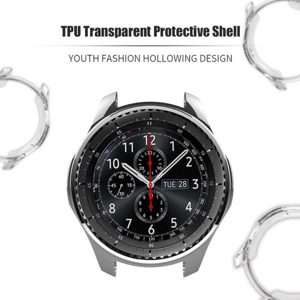 soft tpu plated all-around protective cases cover for samsung gear s3/galaxy watch shell frames for samsung accessories, Black
soft tpu plated all-around protective cases cover for samsung gear s3/galaxy watch shell frames for samsung accessories, Black