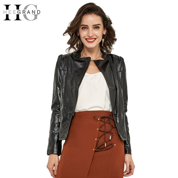 heegrand chaquetas mujer 2018 turn-down collar pu women pockets jacket full sleeve short style slim fashion coats wwj491, Black;brown
heegrand chaquetas mujer 2018 turn-down collar pu women pockets jacket full sleeve short style slim fashion coats wwj491, Black;brown