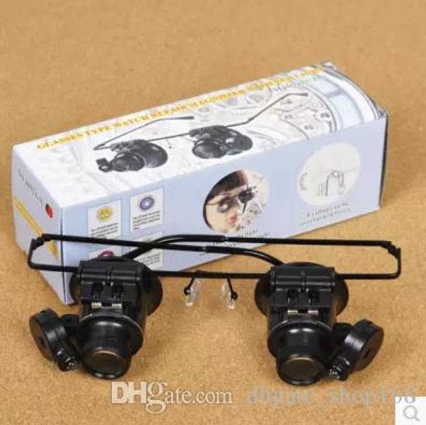 magnifying 20x double layer lens magnification glasses watch repair magnifier with led light tools
magnifying 20x double layer lens magnification glasses watch repair magnifier with led light tools