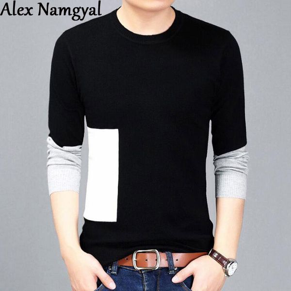 alexnamgyal new winter men's sweater mens round neck patchwork wool sweater men's slim fit brand knitted pullover h8k72, White;black
alexnamgyal new winter men's sweater mens round neck patchwork wool sweater men's slim fit brand knitted pullover h8k72, White;black