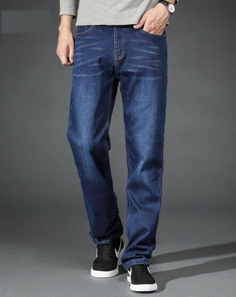 men's winter thick thermal jeans fleece lined denim pants cotton warm trousers, Blue
men's winter thick thermal jeans fleece lined denim pants cotton warm trousers, Blue