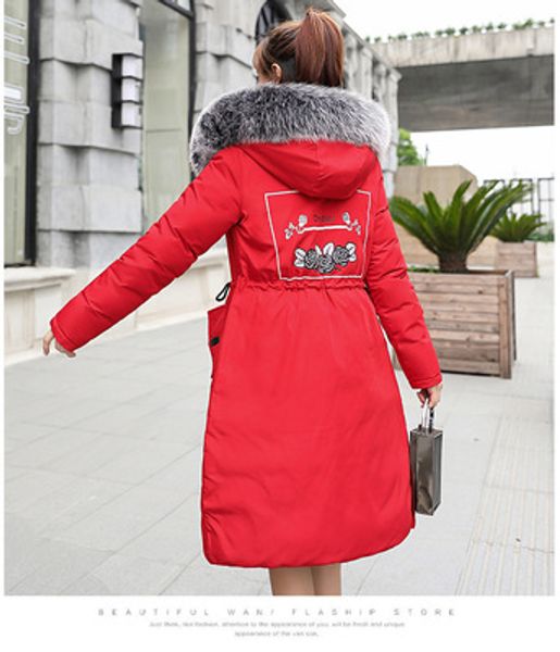 wholesale new autumn and winter women's long section over the knee big fur collar on both sides wearing down cotton coat, Black
wholesale new autumn and winter women's long section over the knee big fur collar on both sides wearing down cotton coat, Black