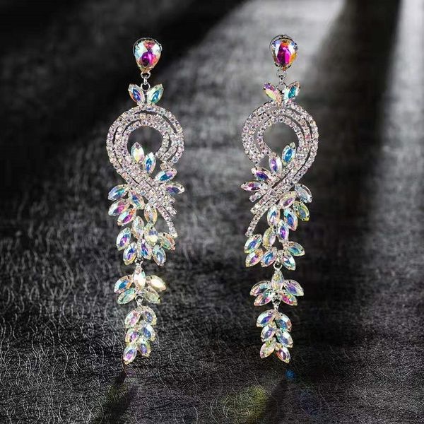 iced out flower bridal wedding dangle earrings for women luxury designer bling diamond long danling earrings engagement dinner jewelry gift, Silver
iced out flower bridal wedding dangle earrings for women luxury designer bling diamond long danling earrings engagement dinner jewelry gift, Silver